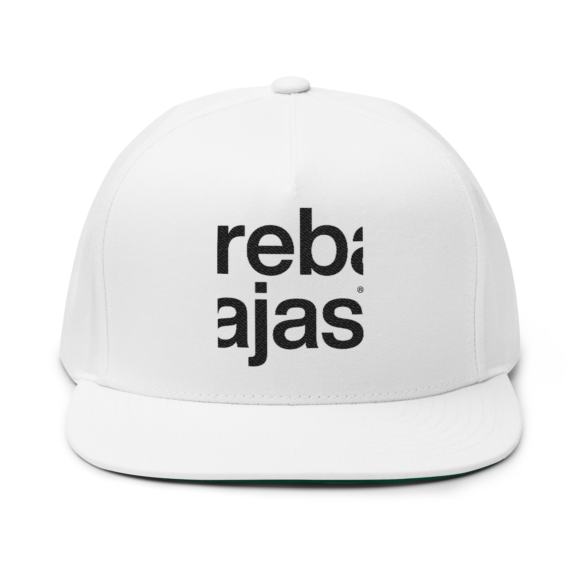 rebajas - embroidered flat bill cap