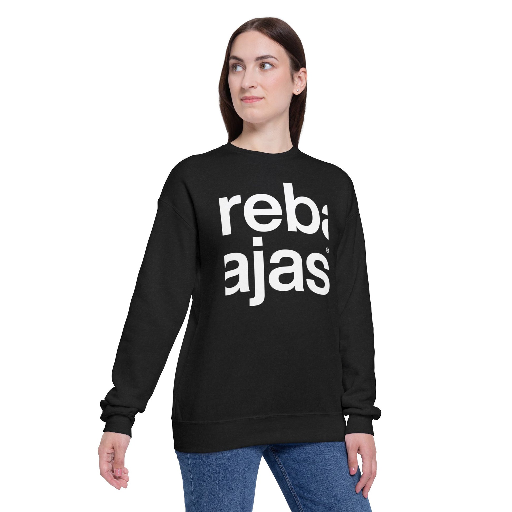 rebajas unisex drop shoulder sweatshirt - classic black